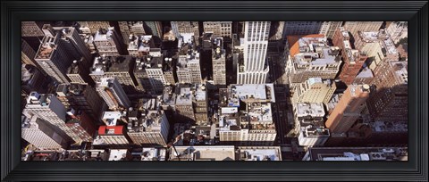 Framed Skyscraper roof tops, Manhattan, New York City, New York State, USA Print