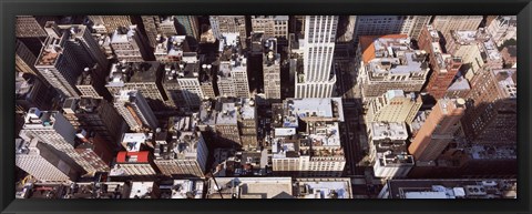 Framed Skyscraper roof tops, Manhattan, New York City, New York State, USA Print