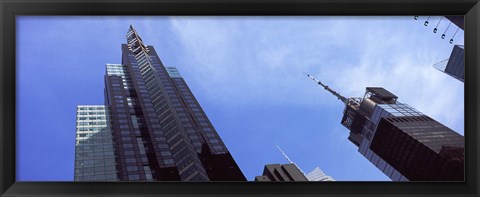 Framed Low angle view of skyscrapers in a city, New York City, New York State, USA 2011 Print