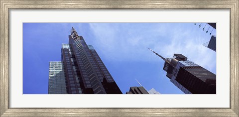 Framed Low angle view of skyscrapers in a city, New York City, New York State, USA 2011 Print