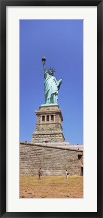 Framed Statue Of Liberty (vertical), Liberty Island, New York City, New York State Print