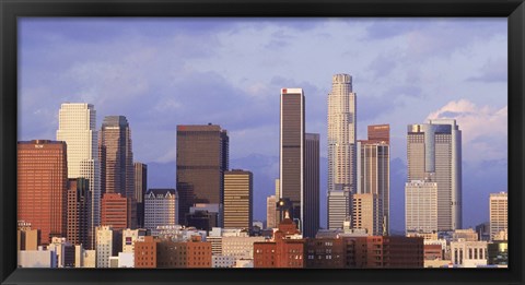 Framed Los Angeles skyline, Los Angeles County, California, USA Print