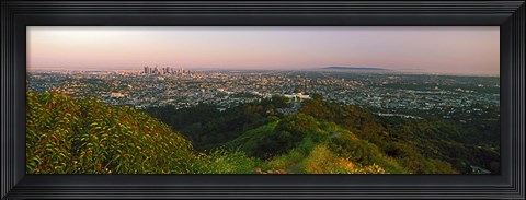 Framed Cityscape, Santa Monica, City of Los Angeles, Los Angeles County, California, USA Print