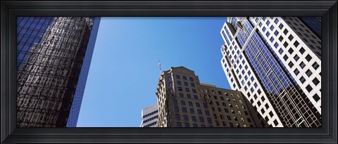 Framed Low angle view of skyscrapers in a city, Charlotte, Mecklenburg County, North Carolina, USA 2011 Print
