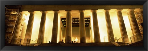 Framed Columns surrounding a memorial, Lincoln Memorial, Washington DC, USA Print