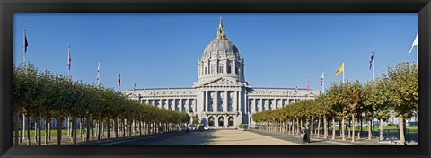 Framed Facade of the Historic City Hall near the Civic Center, San Francisco, California, USA Print