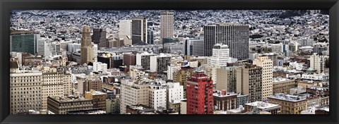 Framed City viewed from the Nob Hill, San Francisco, California, USA Print