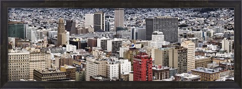 Framed City viewed from the Nob Hill, San Francisco, California, USA Print