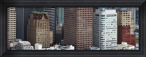 Framed Skyscrapers in the financial district, San Francisco, California, USA Print