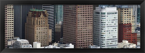 Framed Skyscrapers in the financial district, San Francisco, California, USA Print