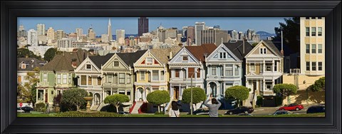 Framed Famous row of Victorian Houses called Painted Ladies, San Francisco, California, USA 2011 Print