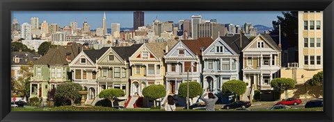 Framed Famous row of Victorian Houses called Painted Ladies, San Francisco, California, USA 2011 Print