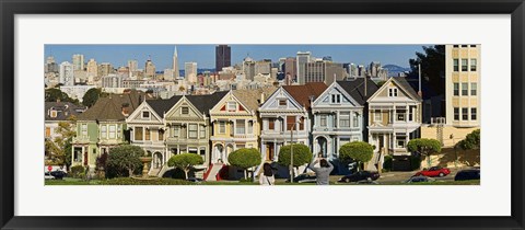 Framed Famous row of Victorian Houses called Painted Ladies, San Francisco, California, USA 2011 Print