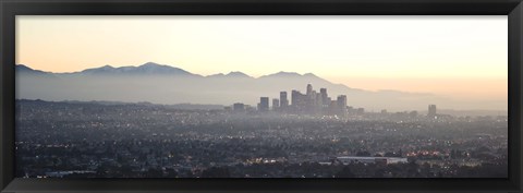 Framed Los Angeles, California Cityscape Print