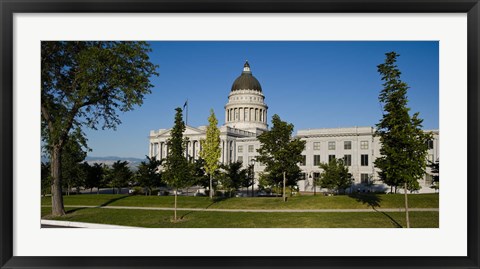 Framed Garden in front of Utah State Capitol Building, Salt Lake City, Utah, USA Print