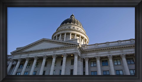 Framed Low angle view of the Utah State Capitol Building, Salt Lake City, Utah Print
