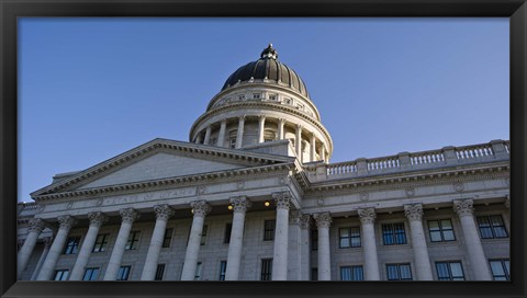 Framed Low angle view of the Utah State Capitol Building, Salt Lake City, Utah Print