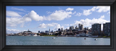Framed Skyscrapers, Transamerica Pyramid, Ghirardelli Building, Coit Tower, Marina Park, San Francisco, California, USA Print