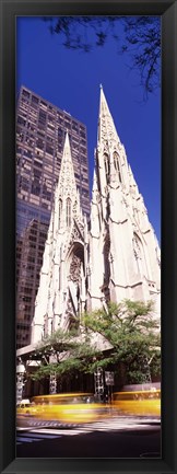 Framed Buildings in the city, St. Patrick&#39;s Cathedral, New York City, New York State, USA Print