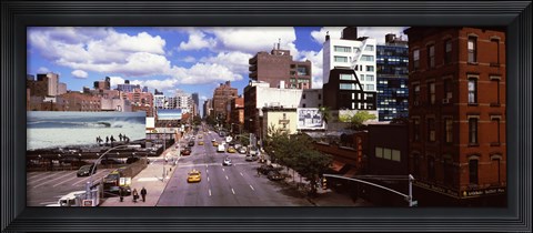 Framed High angle view of buildings along 10th Avenue, New York City, New York State, USA Print
