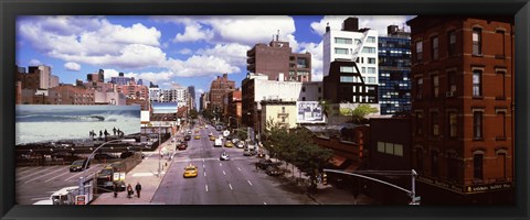 Framed High angle view of buildings along 10th Avenue, New York City, New York State, USA Print