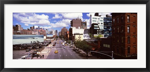 Framed High angle view of buildings along 10th Avenue, New York City, New York State, USA Print