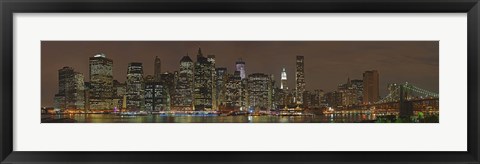 Framed Skyscrapers in Lower Manhattan at Night 2011 Print