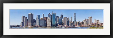 Framed Lower Manhattan Waterfront, 2011 Print
