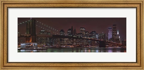 Framed Jane&#39;s Carousel at the base of the bridge, Brooklyn Bridge, Manhattan, New York City, New York State, USA 2011 Print