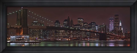 Framed Jane&#39;s Carousel at the base of the bridge, Brooklyn Bridge, Manhattan, New York City, New York State, USA 2011 Print