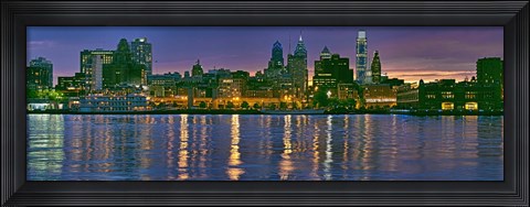 Framed River Delaware, Philadelphia, Pennsylvania, Print