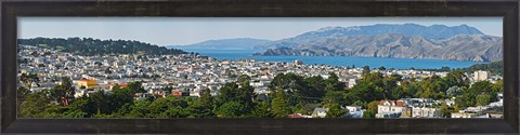 Framed High angle view of a city, Richmond District, Lincoln Park, San Francisco, California, USA Print
