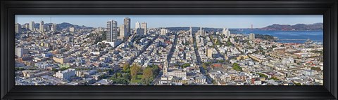 Framed High angle view of San Francisco, California Print