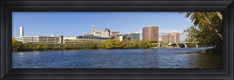 Framed Buildings at the waterfront, Connecticut River, Hartford, Connecticut, USA 2011 Print