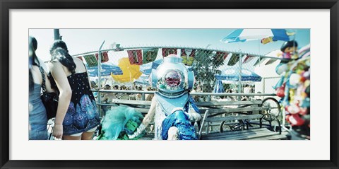 Framed Coney Island Mermaid Parade, Coney Island, Brooklyn, New York City, New York State, USA Print