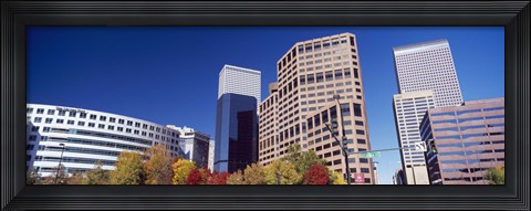 Framed Low angle view of skyscrapers, Downtown Denver, Denver, Colorado, USA 2011 Print