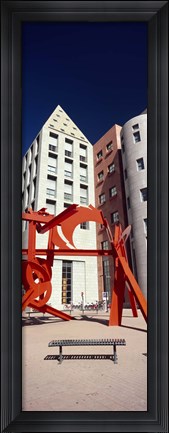 Framed Lao Tzu sculpture in a city, Denver City, Denver, Colorado, USA Print