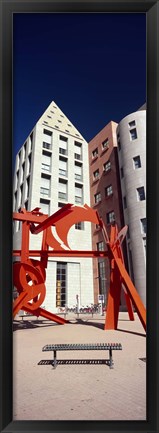 Framed Lao Tzu sculpture in a city, Denver City, Denver, Colorado, USA Print