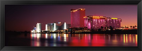 Framed Casinos at the waterfront, Laughlin, Nevada Print