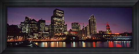 Framed Buildings on the San Francisco at Night, California, USA Print