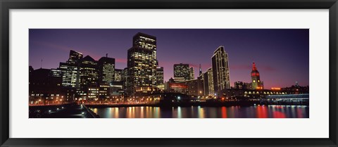 Framed Buildings on the San Francisco at Night, California, USA Print