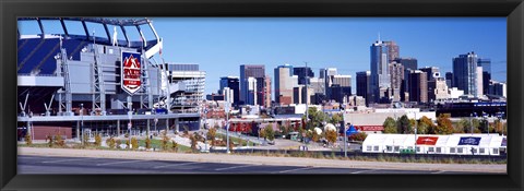 Framed Stadium in a city, Sports Authority Field at Mile High, Denver, Denver County, Colorado Print