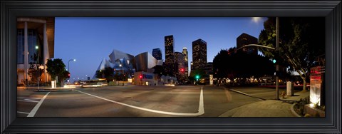 Framed Concert hall lit up at night, Walt Disney Concert Hall, City Of Los Angeles, Los Angeles County, California, USA 2011 Print