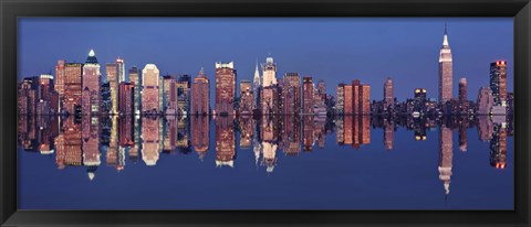 Framed New York Skyline with Reflection Print