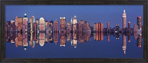 Framed New York Skyline with Reflection Print