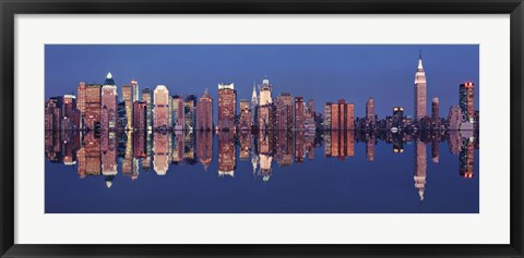 Framed New York Skyline with Reflection Print