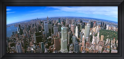 Framed Aerial view of New York City, New York State, USA 2012 Print