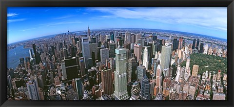 Framed Aerial view of New York City, New York State, USA 2012 Print