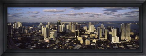 Framed Clouds over the city skyline, Miami, Florida Print