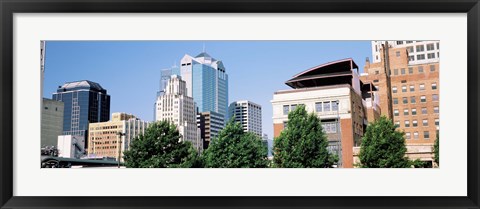 Framed Low angle view of skyline, Kansas City, Missouri, USA Print